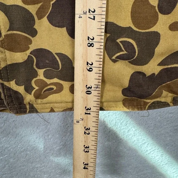 VINTAGE Sears Field Tested‎ Camo Duck Hunting Jacket Corduroy Collar Mens Large - Picture 10 of 14